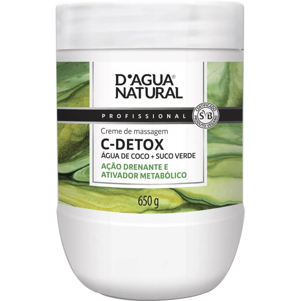 CREME DE MASSAGEM C-DETOX DESINTOXICANTE 650G DAGUA NATURAL