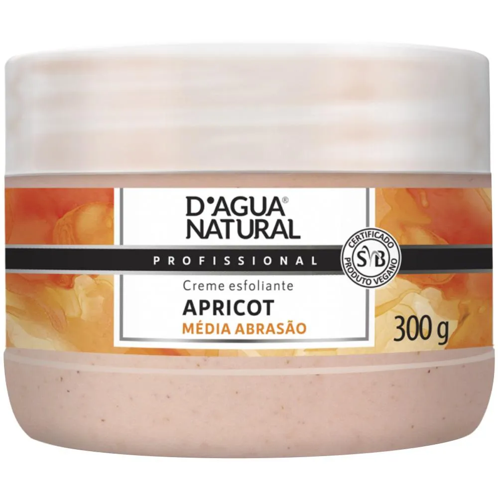 CREME ESFOLIANTE MEDIA ABRASAO APRICOT 300G DAGUA NATURAL