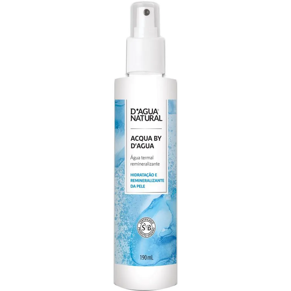Agua Termal Remineralizante Calmante 190ml D'Agua Natural