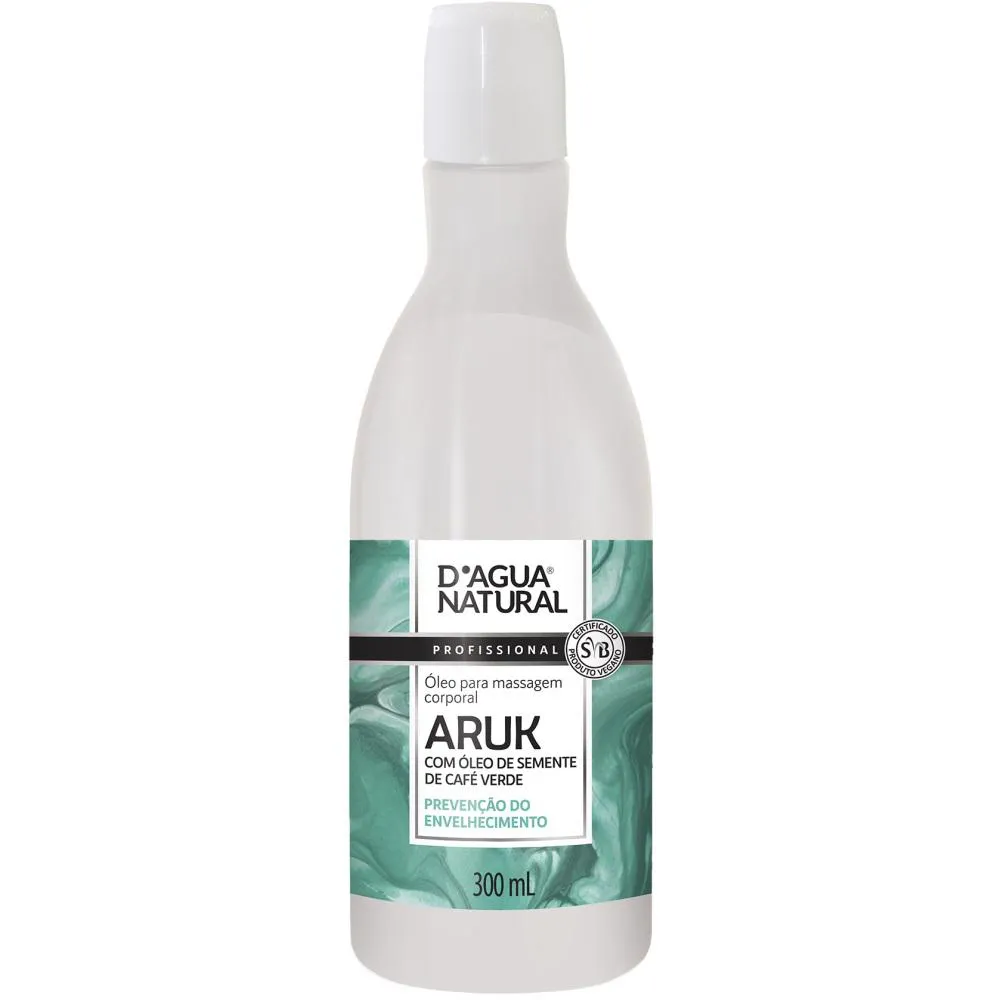 OLEO DE MASSAGEM CAFE VERDE ARUK 300ML DAGUA NATURAL