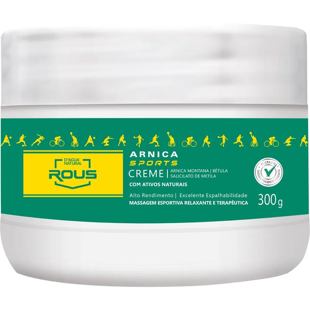ARNICA SPORTS CREME DE MASSAGEM ESPORTIVA 300G DAGUA NATURAL