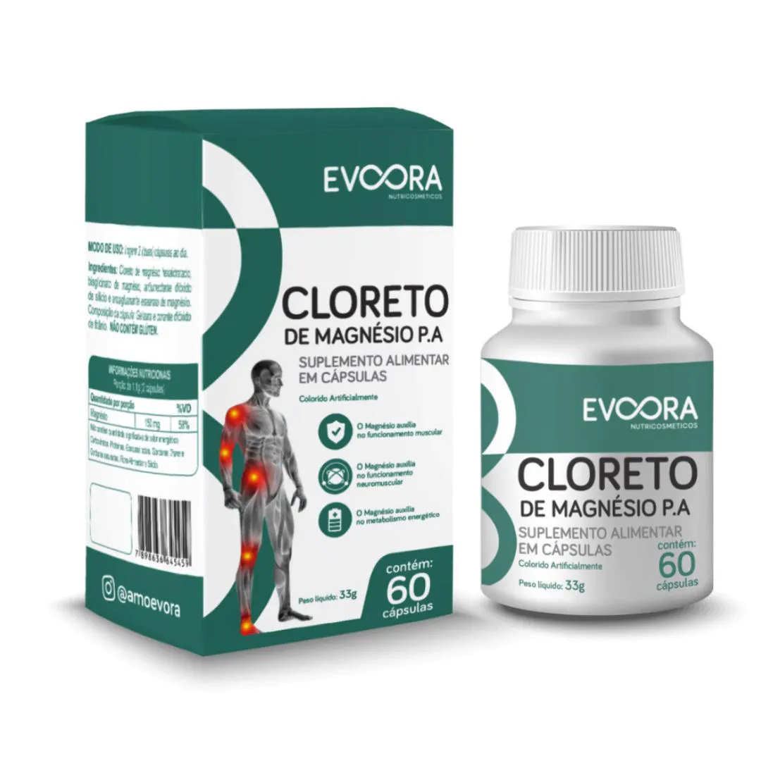 CLORETO DE MAGNéSIO P.A 60 CáPSULAS EVORA
