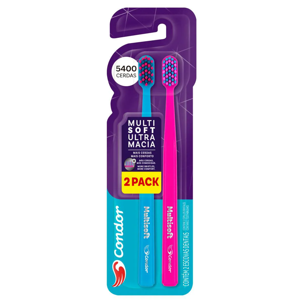 PACK ESCOVA DENTAL ULTRAMACIA CONDOR MULTISOFT CABEçA