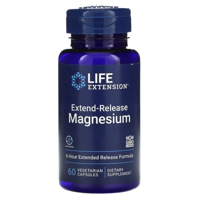 EXTEND-RELEASE MAGNESIUM MAGNéSIO DE LIBERAçãO PROLONGADA (60 VCAPS) LIFE EXTENSION