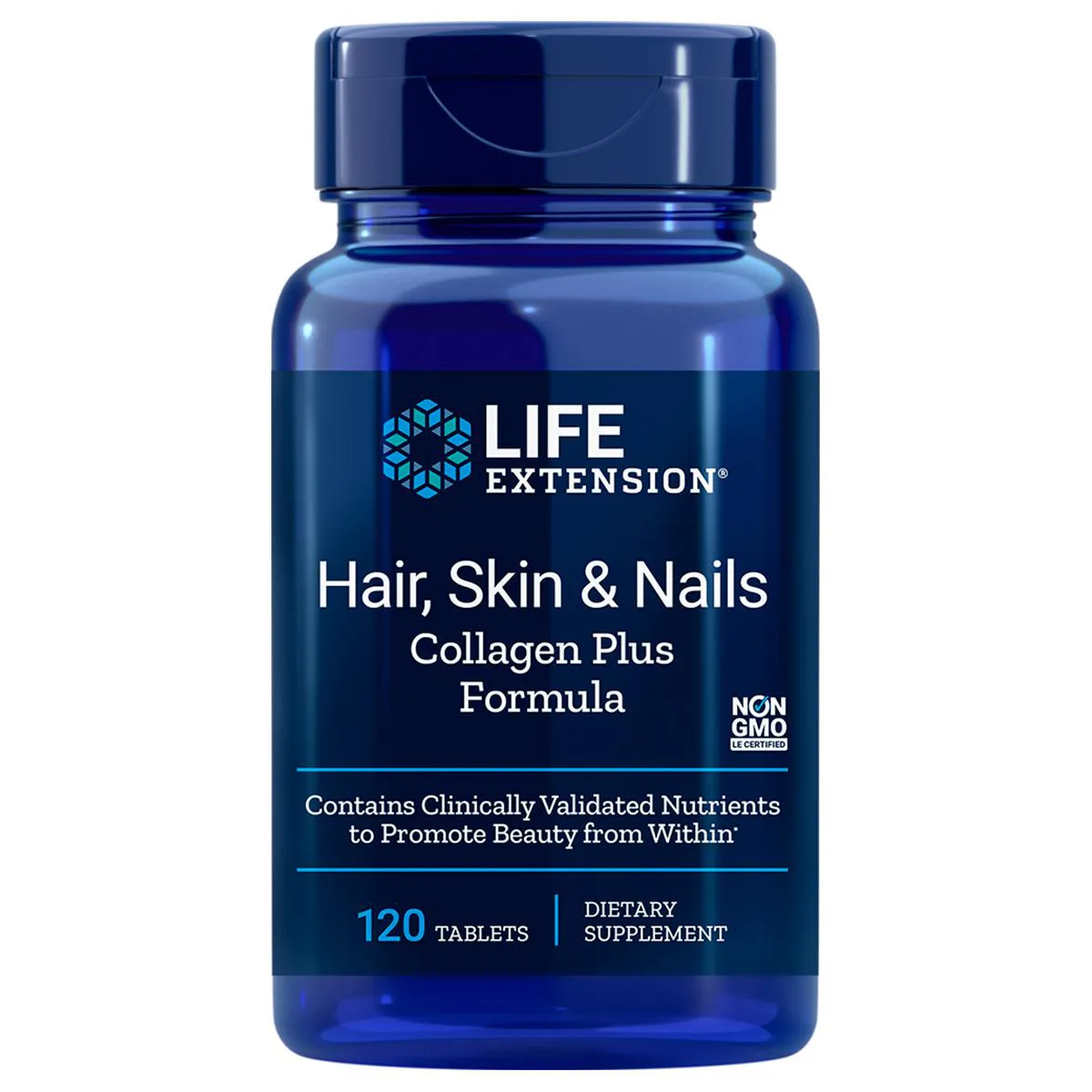 HAIR, SKIN & NAILS COLLAGEN PLUS FORMULA (120 TABS) LIFE EXTENSION