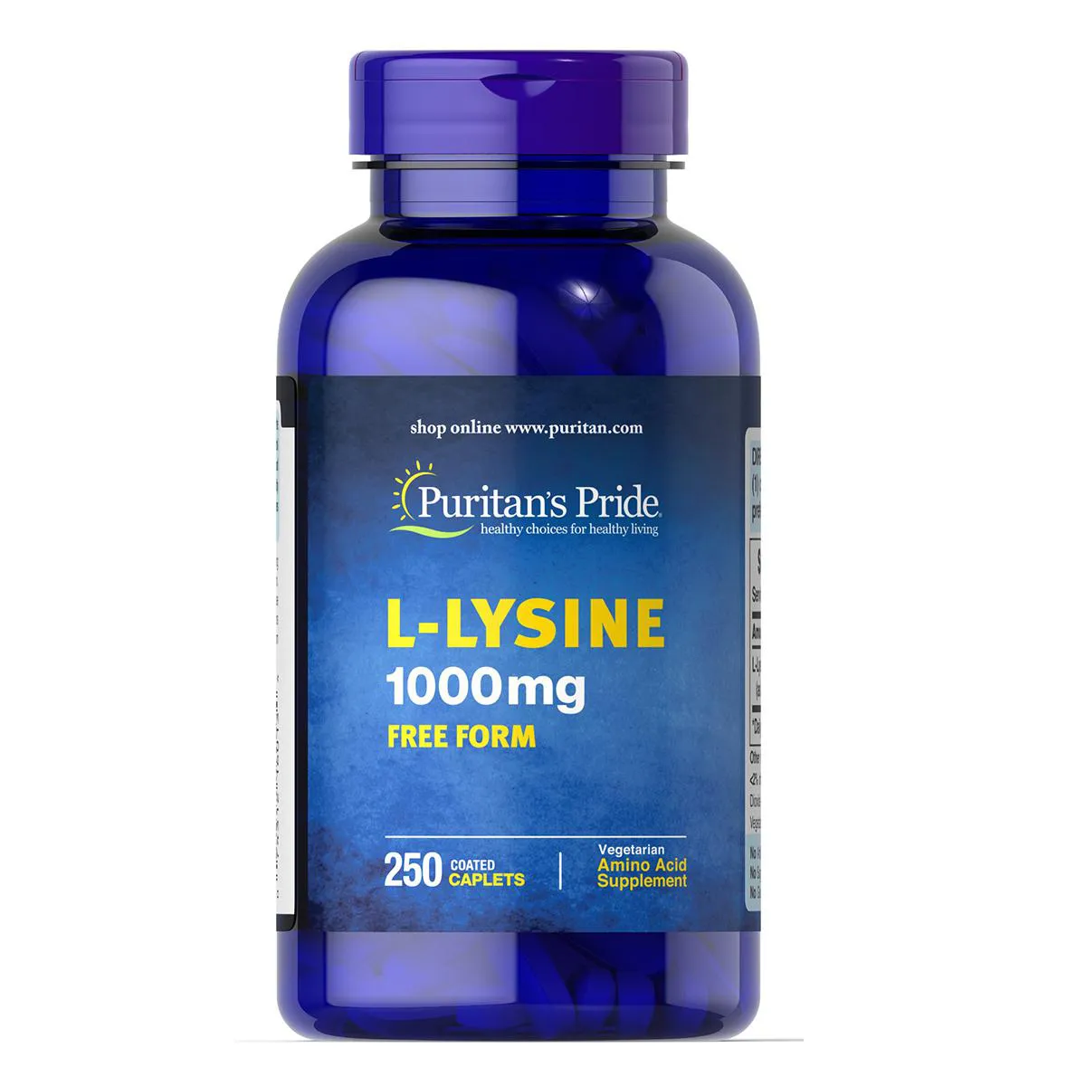 L-LYSINE LISINA 1000MG (250 CAPS) PURITANS PRIDE
