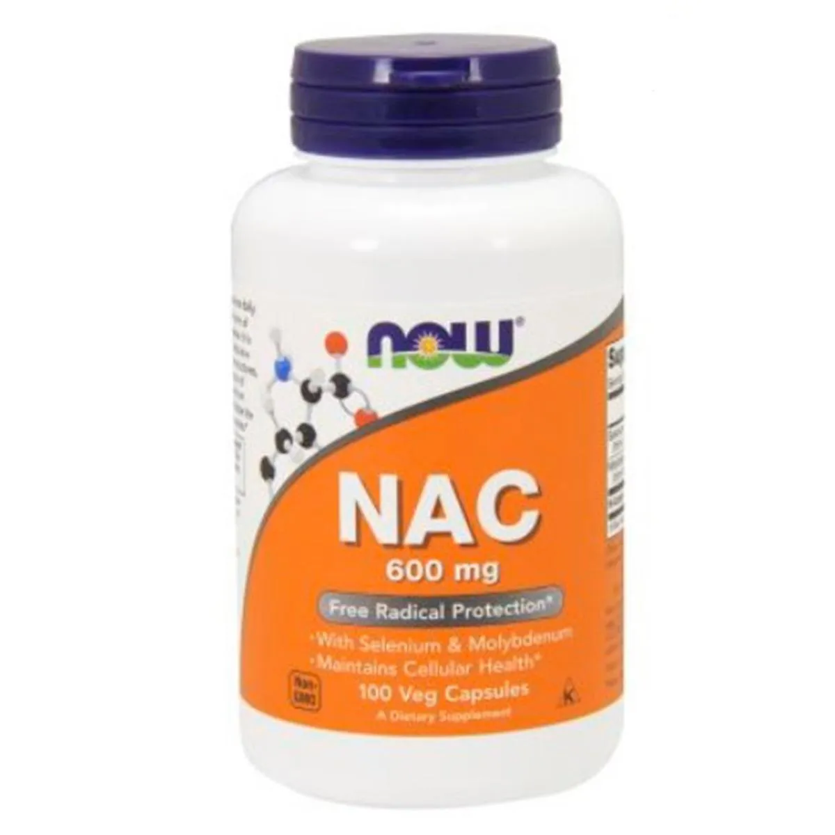 NAC N-ACETYL CYSTEINE N-ACETILCISTEíNA 600MG 100VCAPS NOW F.