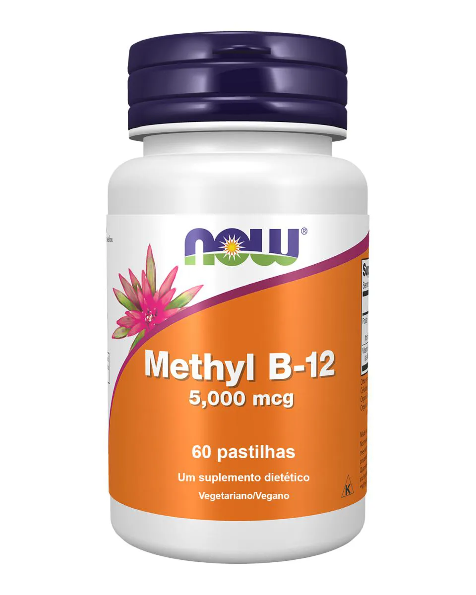 METHYL B12 METHYLCOBALAMIN 5000MCG (60 PASTILHAS) NOW FOODS