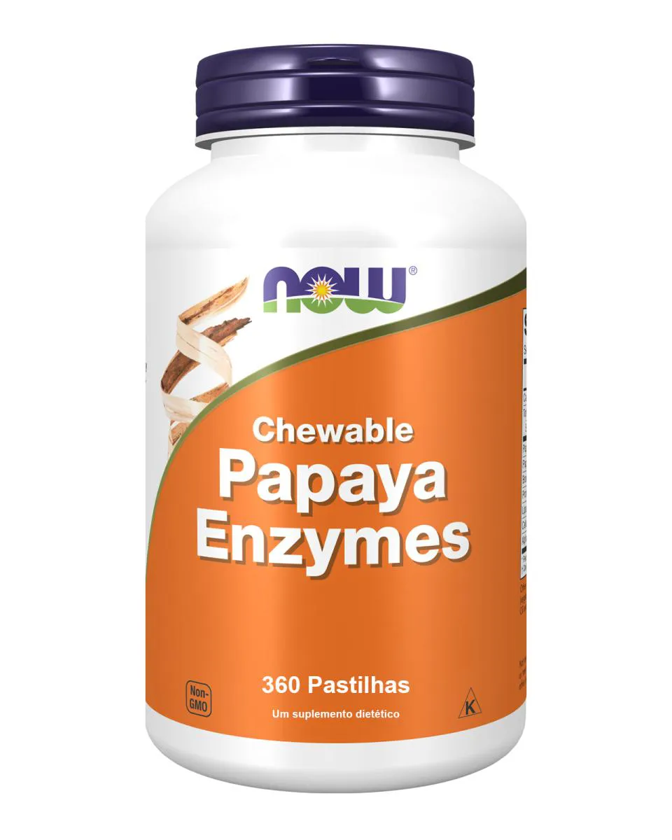 PAPAYA ENZYMES ENZIMAS DE PAPAYA (360 VCAPS) NOW FOODS