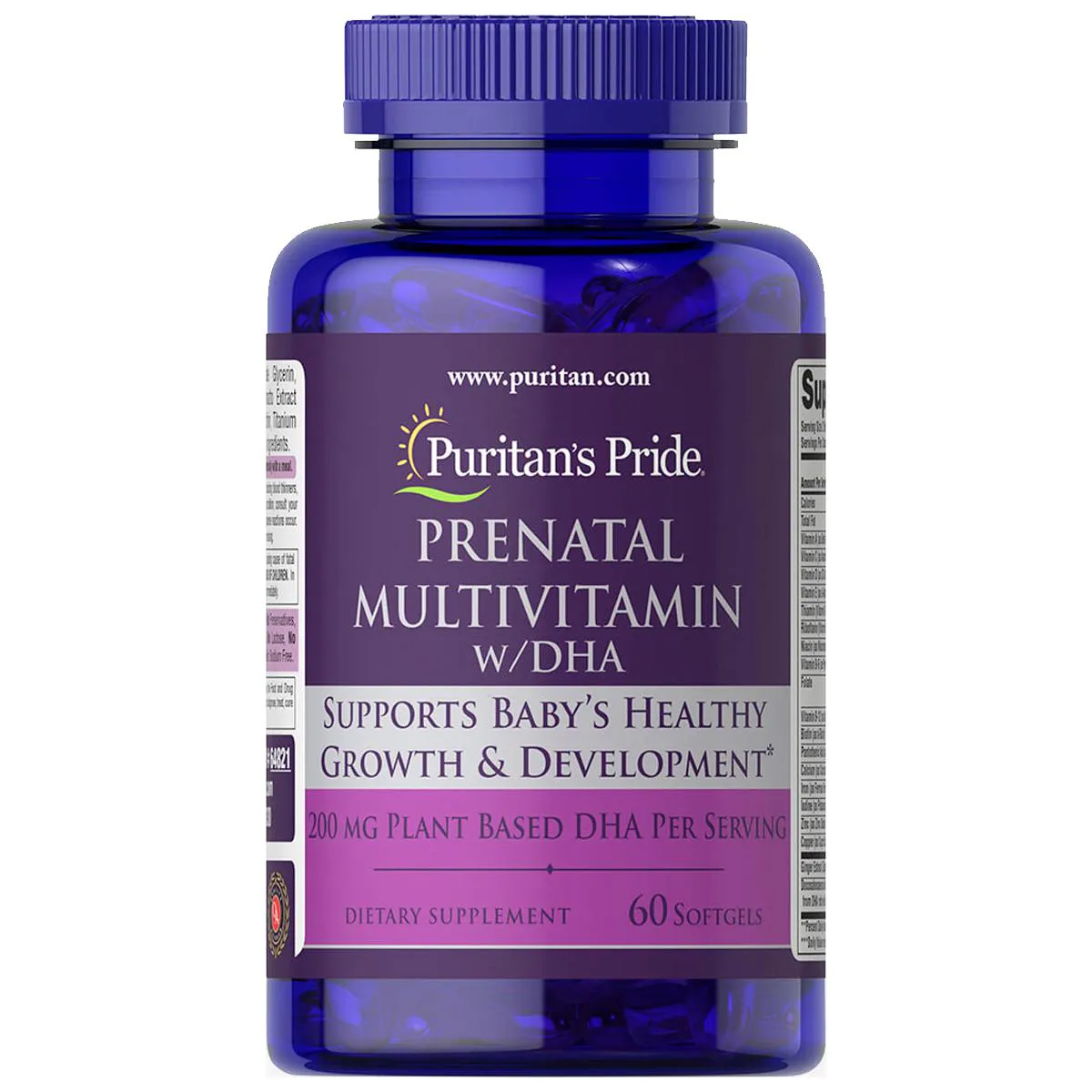 PRENATAL MULTIVITAMINA C/ DHA (60 SGELS) PURITANS PRIDE