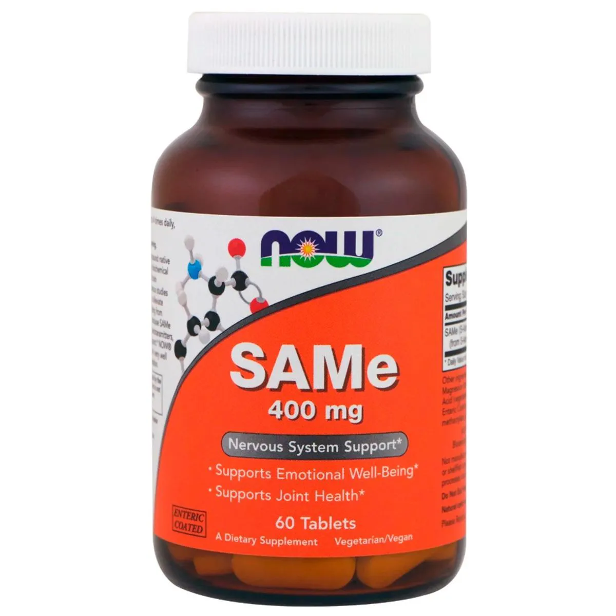 SAME SAM-E S-ADENOSYL-METHIONINE 400MG (60 TABS) NOW FOODS