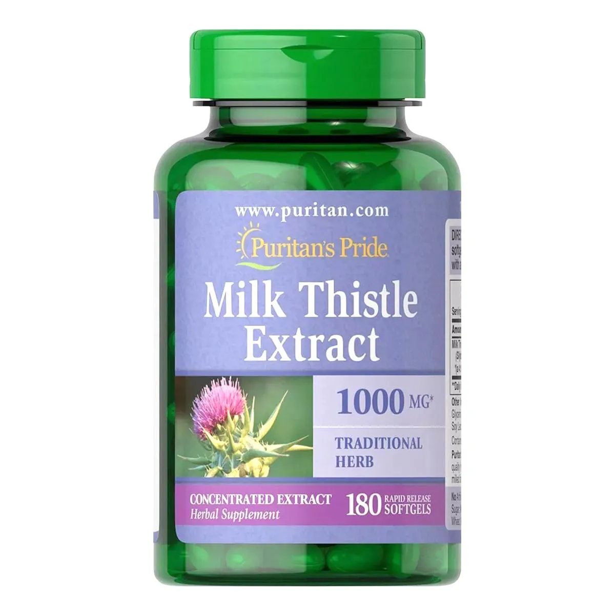 SILIMARINA MILK THISTLE 1000 MG (180 CAPS) PURITANS PRIDE