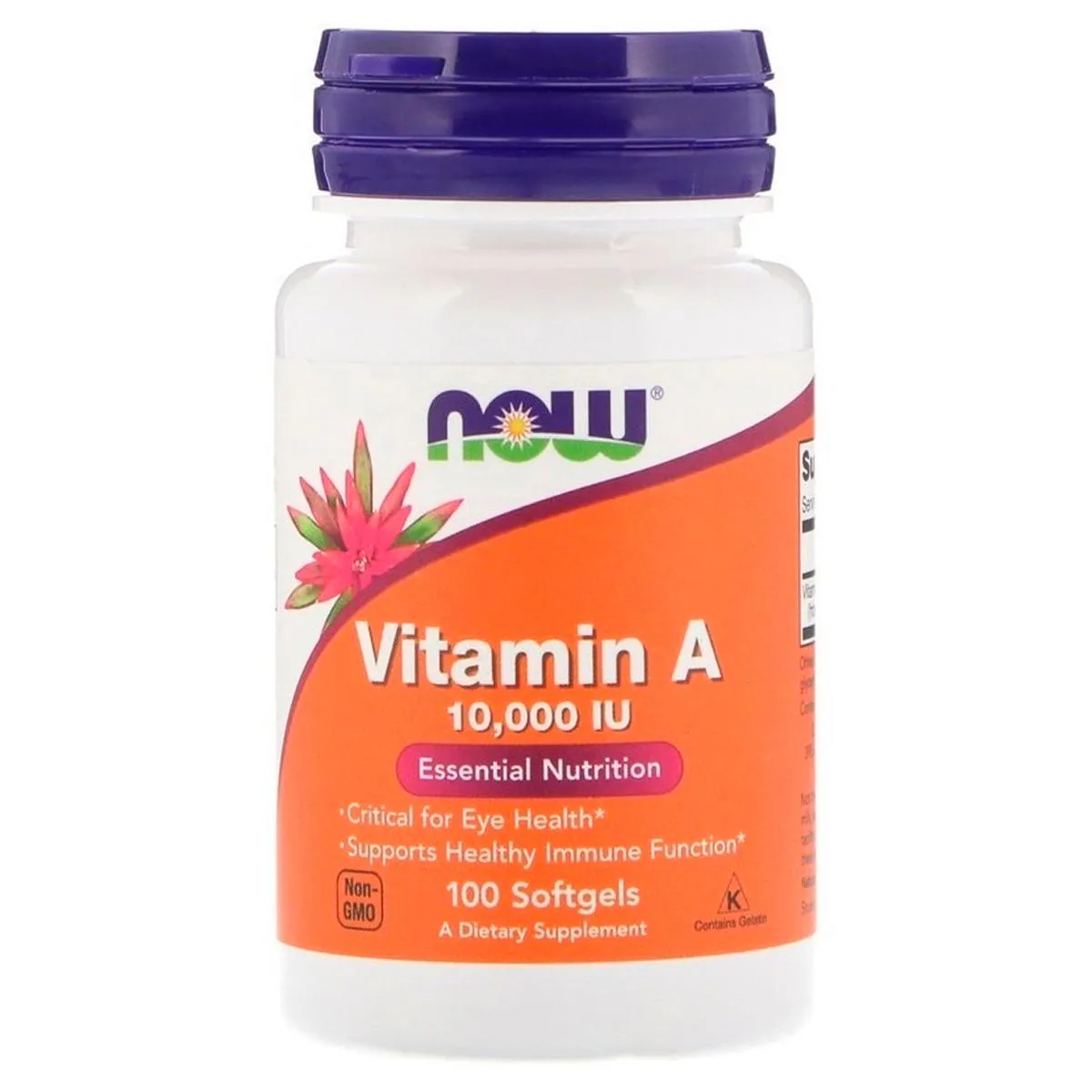 VITAMIN A 10000UI RETINOL (100 VCAPS) NOW FOODS
