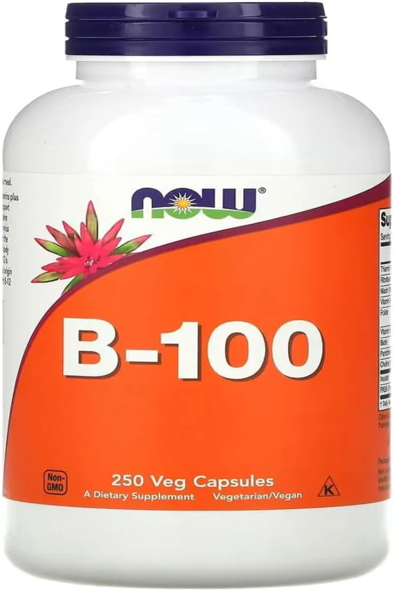 VITAMINA COMPLEXO B-100 (250 VCAPS) NOW FOODS