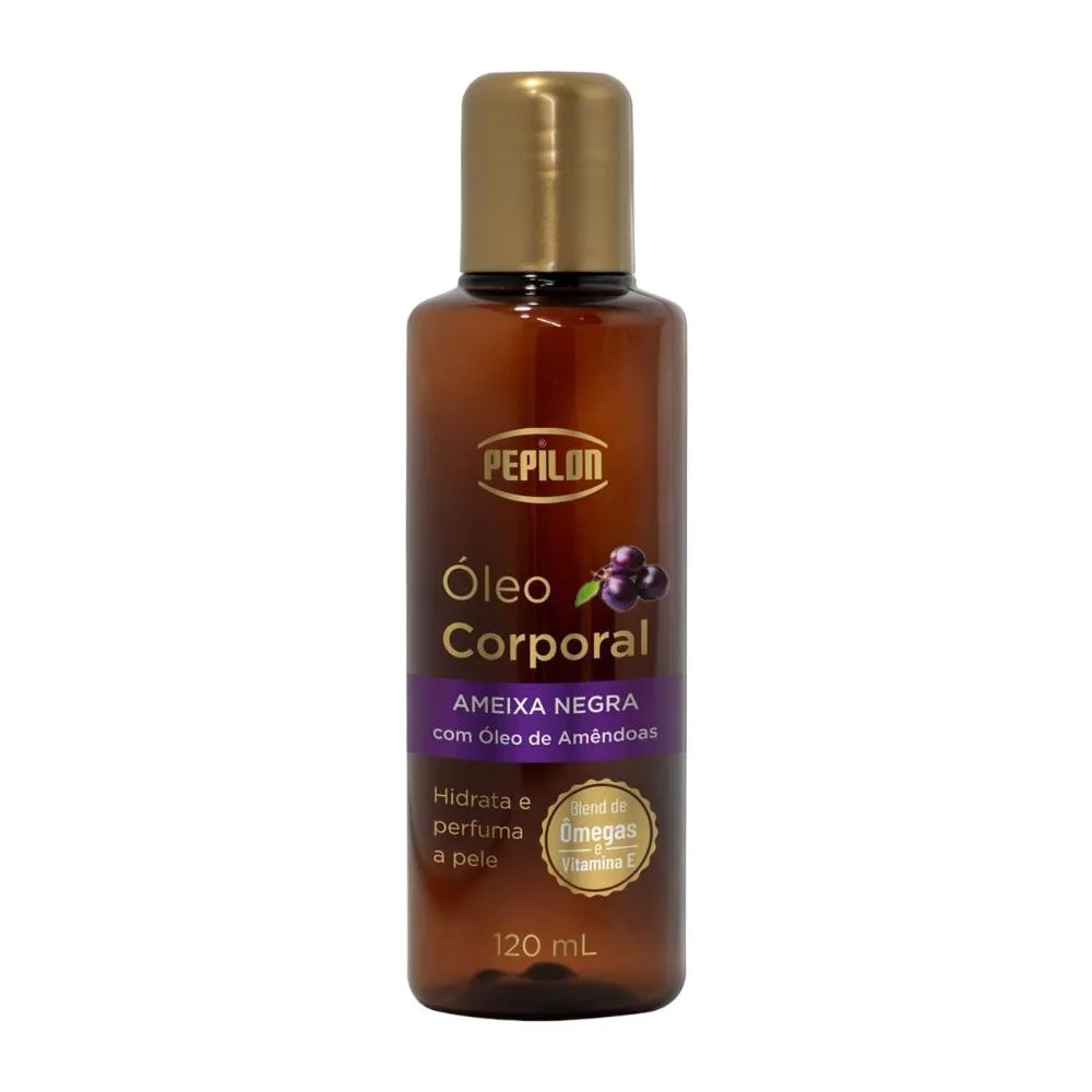 ÓLEO CORPORAL AMEIXA NEGRA E ÓLEO DE AMêNDOAS 120ML PEPILON