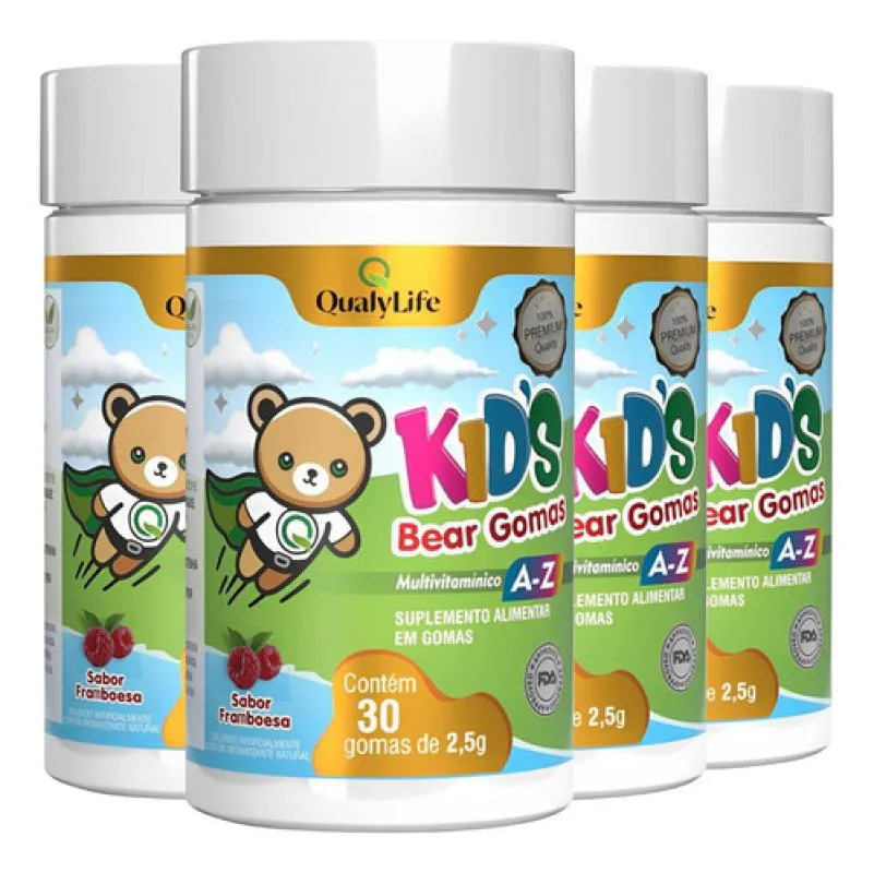 MULTIVITAMíNICO KIDS BEAR 4 X 30 GOMAS QUALYLIFE