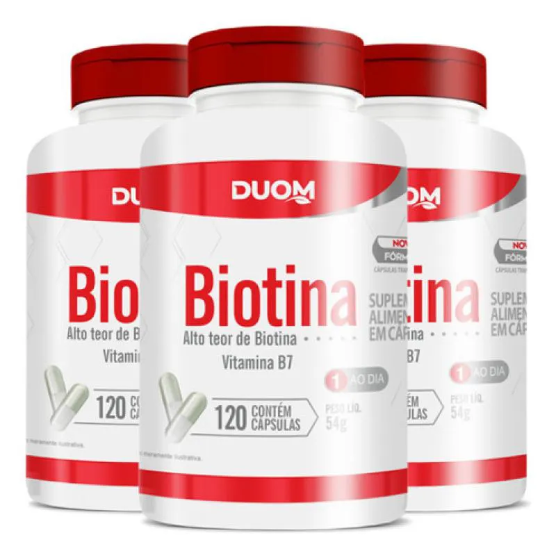 BIOTINA 3 X 120 CáPSULAS DUOM