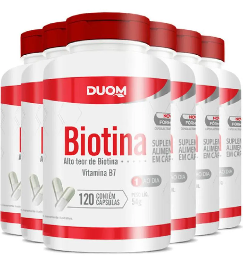 BIOTINA 6 X 120 CáPSULAS DUOM