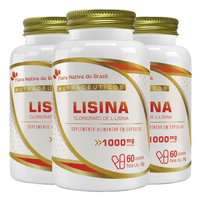 LISINA 3 X 60 CáPSULAS FLORA NATIVA