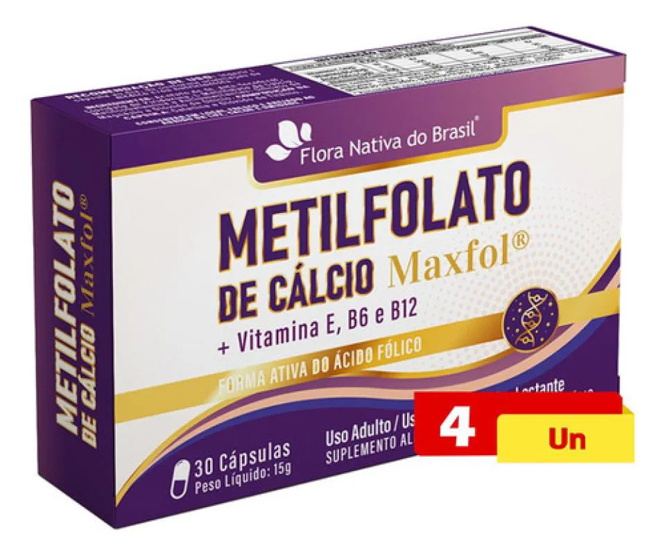 METILFOLATO DE CALCIO 4 X 30 CáPSULAS FLORA NATIVA