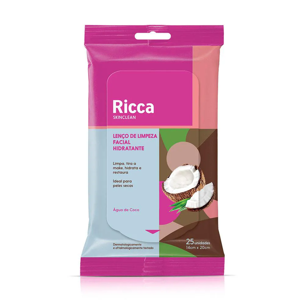 LENçO DE LIMPEZA FACIAL HIDRATANTE RICCA