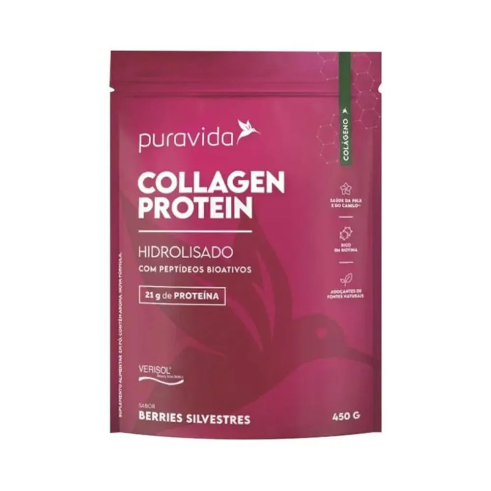 PURAVIDA COLLAGEN PROTEIN COLáGENO BERRIES SILVESTRES 450G