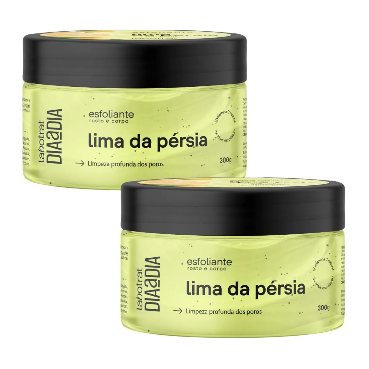 KIT 2 ESFOLIANTES CREME LIMA PéRSIA CORPORAL FACIAL LABOTRAT