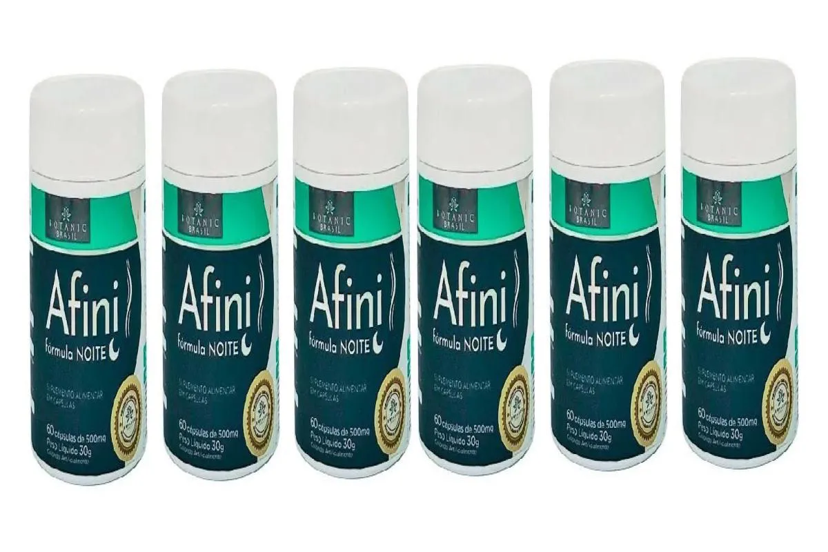 KIT 6 SUPLEMENTO AFINI NOITE 60CPS - BOTANIC BRASIL