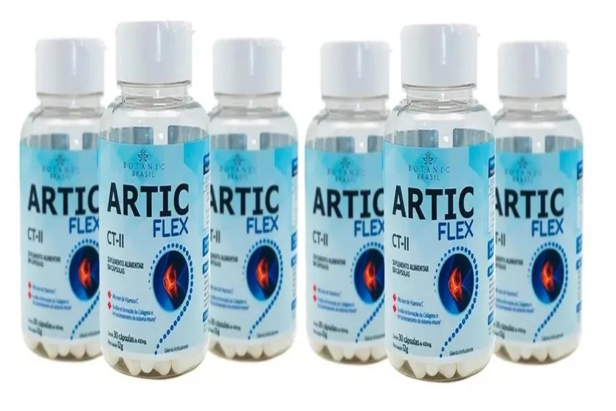 KIT 6 SUPLEMENTO ARTIC FLEX CT-II 30CPS - BOTANIC BRASIL