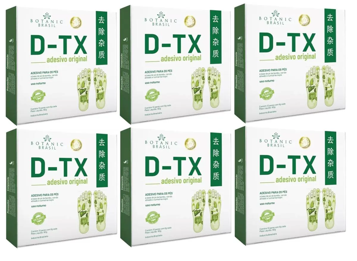 Kit 6 Dtx Adesivo Orgânico Removedor de Impurezas Botanic