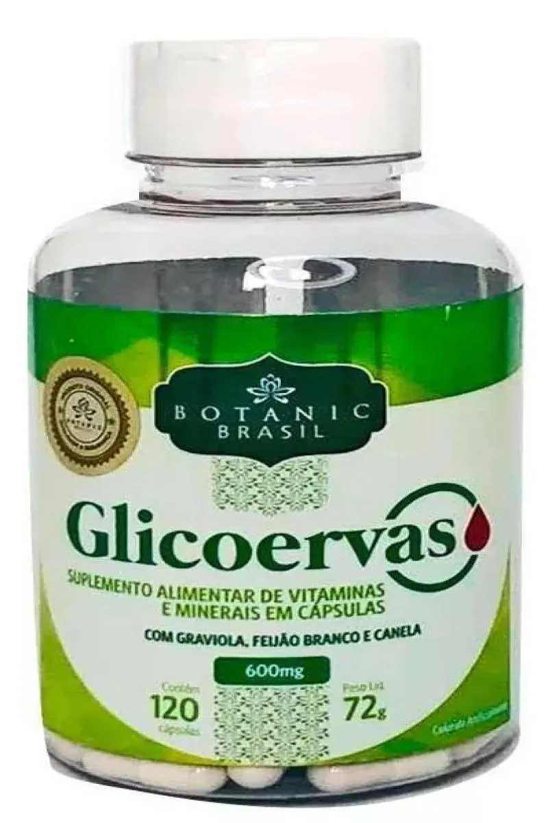 SUPLEMENTO GLICOERVAS 120CPS - BOTANIC BRASIL