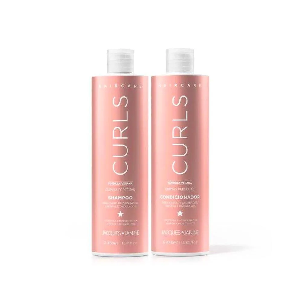 KIT JACQUES JANINE HAIR CARE CURLS SHAMPOO 450ML + CONDICIONADOR 440ML
