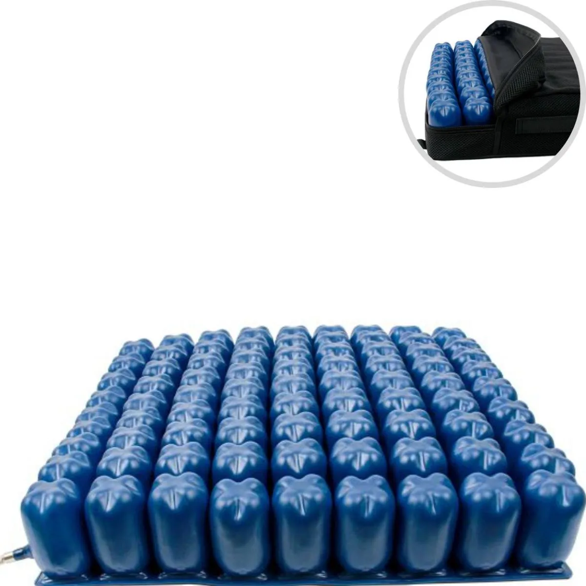 ALMOFADA ORTOPéDICA INFLáVEL ANTI ESCARA QUADRADA ASSENTO CADEIRANTES ORTHO PAUHER - 52X46CM
