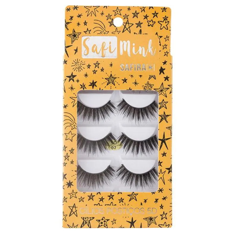 CíLIOS POSTIçOS SAFI MINK 5D/07 - AMARELO - SAFIRA