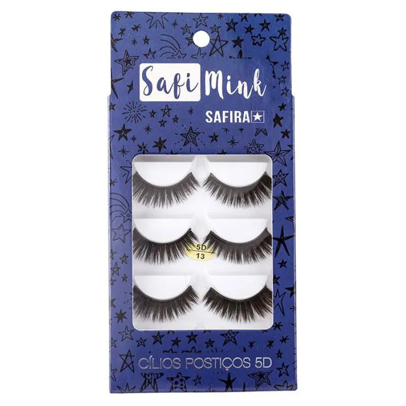 CíLIOS POSTIçOS SAFI MINK 5D/13 - AZUL - SAFIRA
