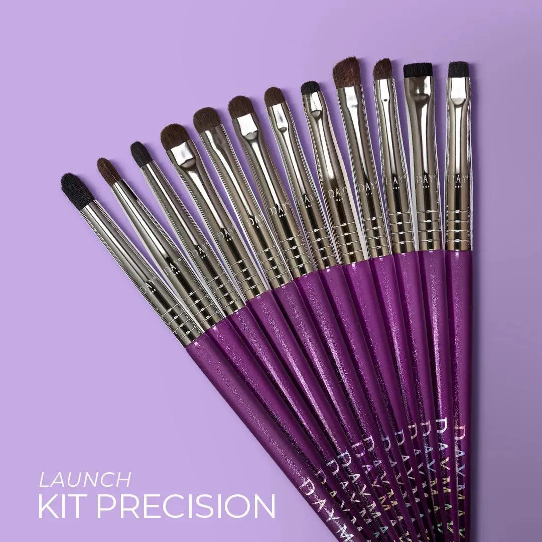 KIT 12 PINCEIS PRECISION BRUSH FOR EYE DETAILS - DAY MAKEUP