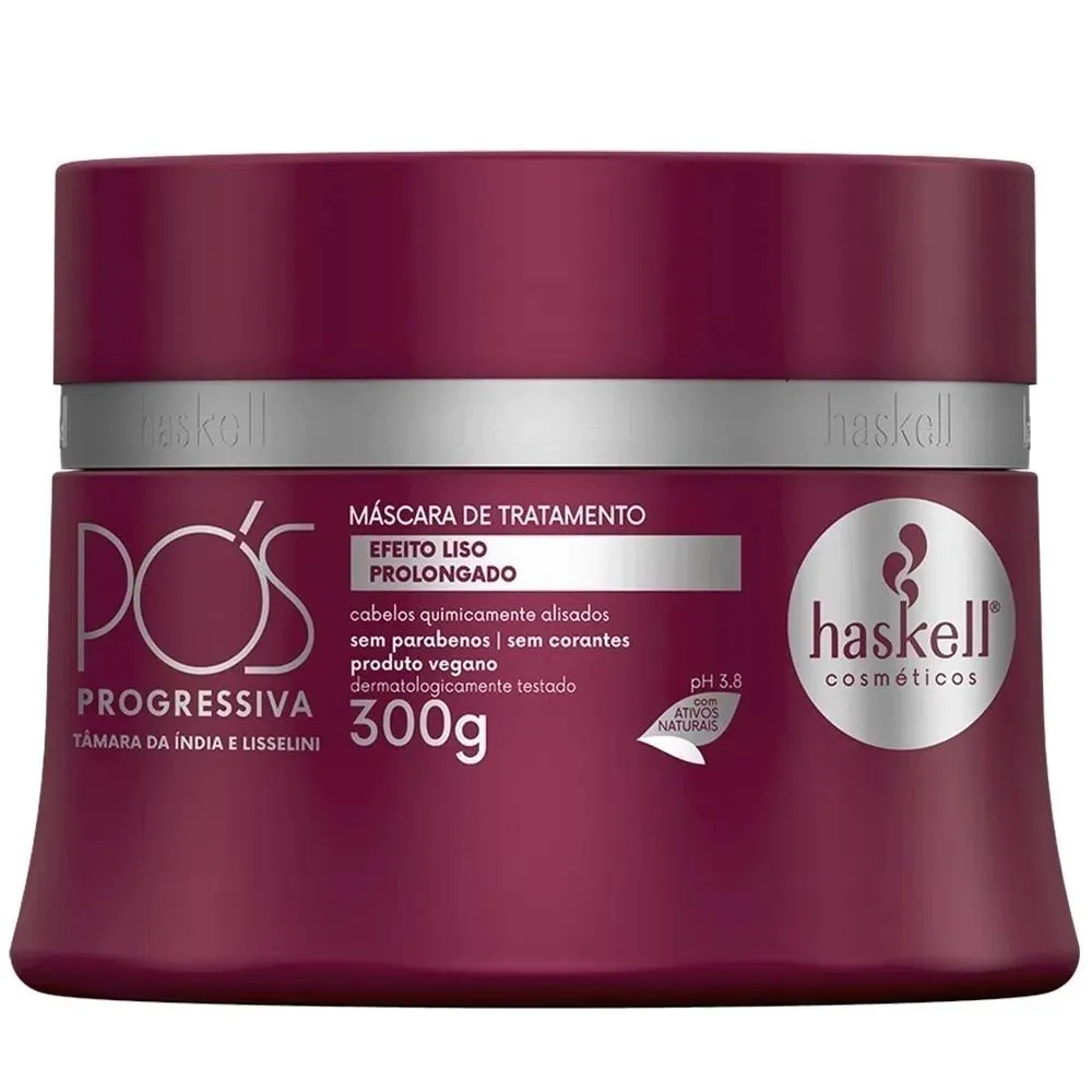 MáSCARA DE TRATAMENTO PóS PROGRESSIVA 300GR - HASKELL COSMéTICOS