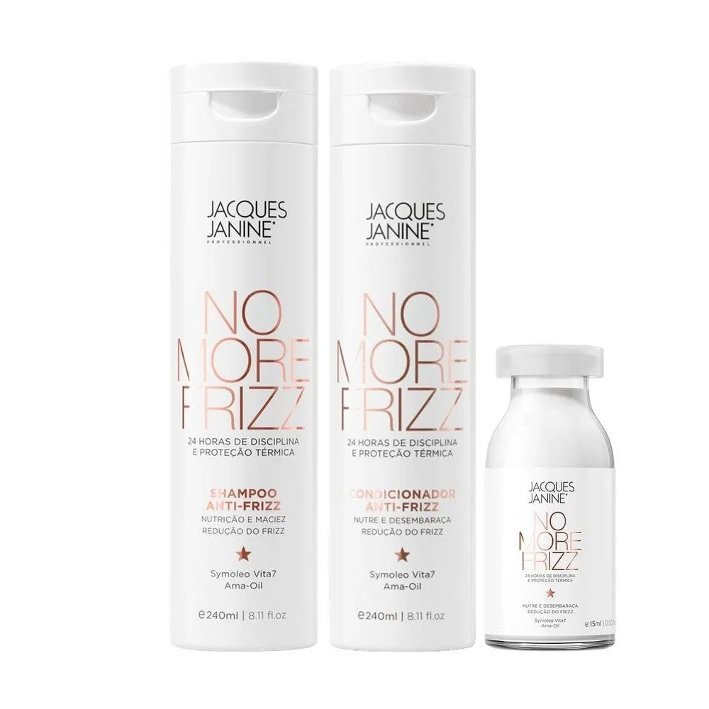 KIT JACQUES JANINE NO MORE FRIZZ (SHAMPOO + CONDICIONADOR + AMPOLA)