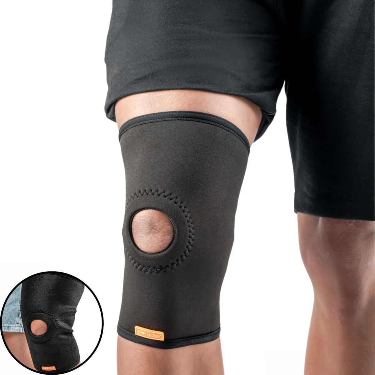 JOELHEIRA GRANDE COM REFORçO PATELAR LONGA LESõES NO JOELHO NEOPRENE HIDROLIGHT