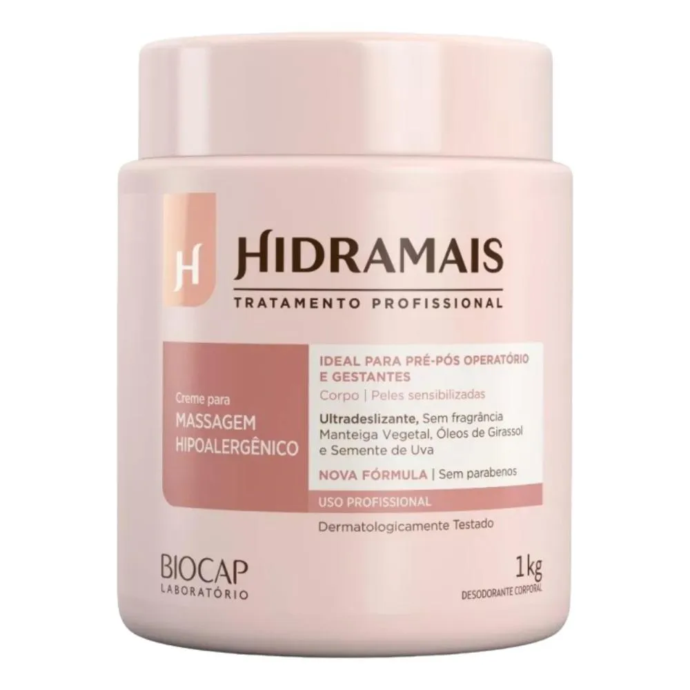 CREME PARA MASSAGEM HIPOALERGêNICO 1KG HIDRAMAIS