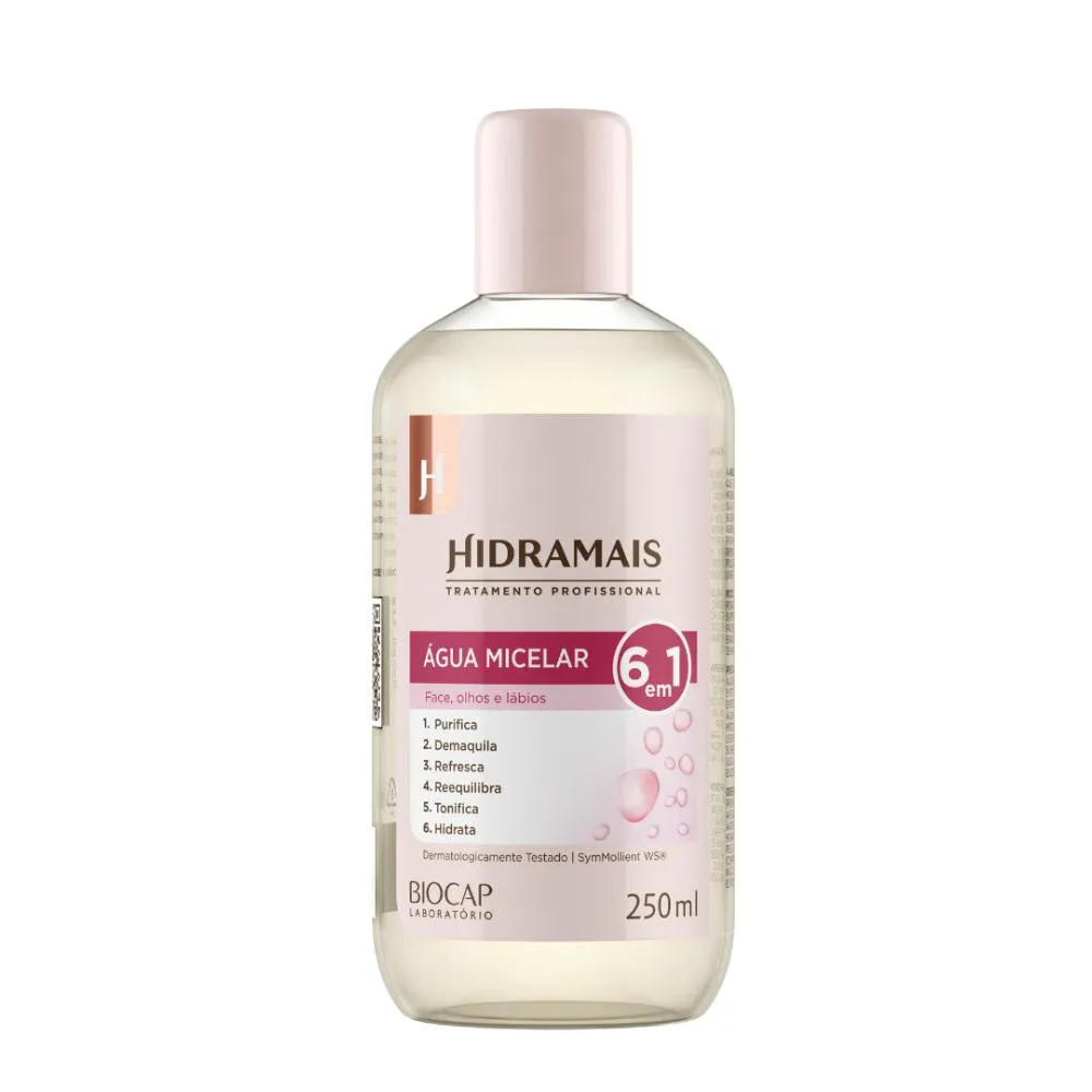 AGUA MICELAR 6 EM 1 CUIDADO FACIAL 250ML HIDRAMAIS