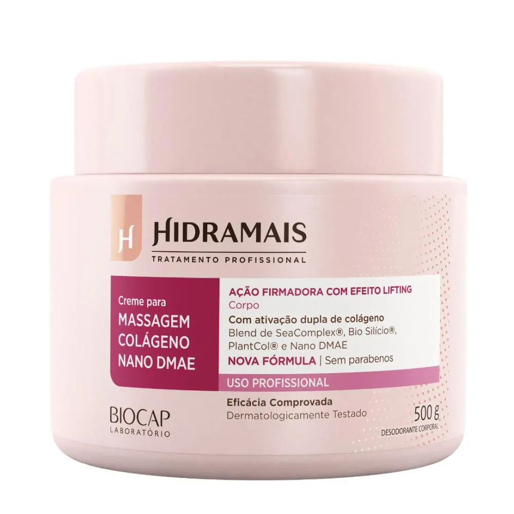 CREME PARA MASSAGEM COLáGENO NANO DMAE 500GR HIDRAMAIS