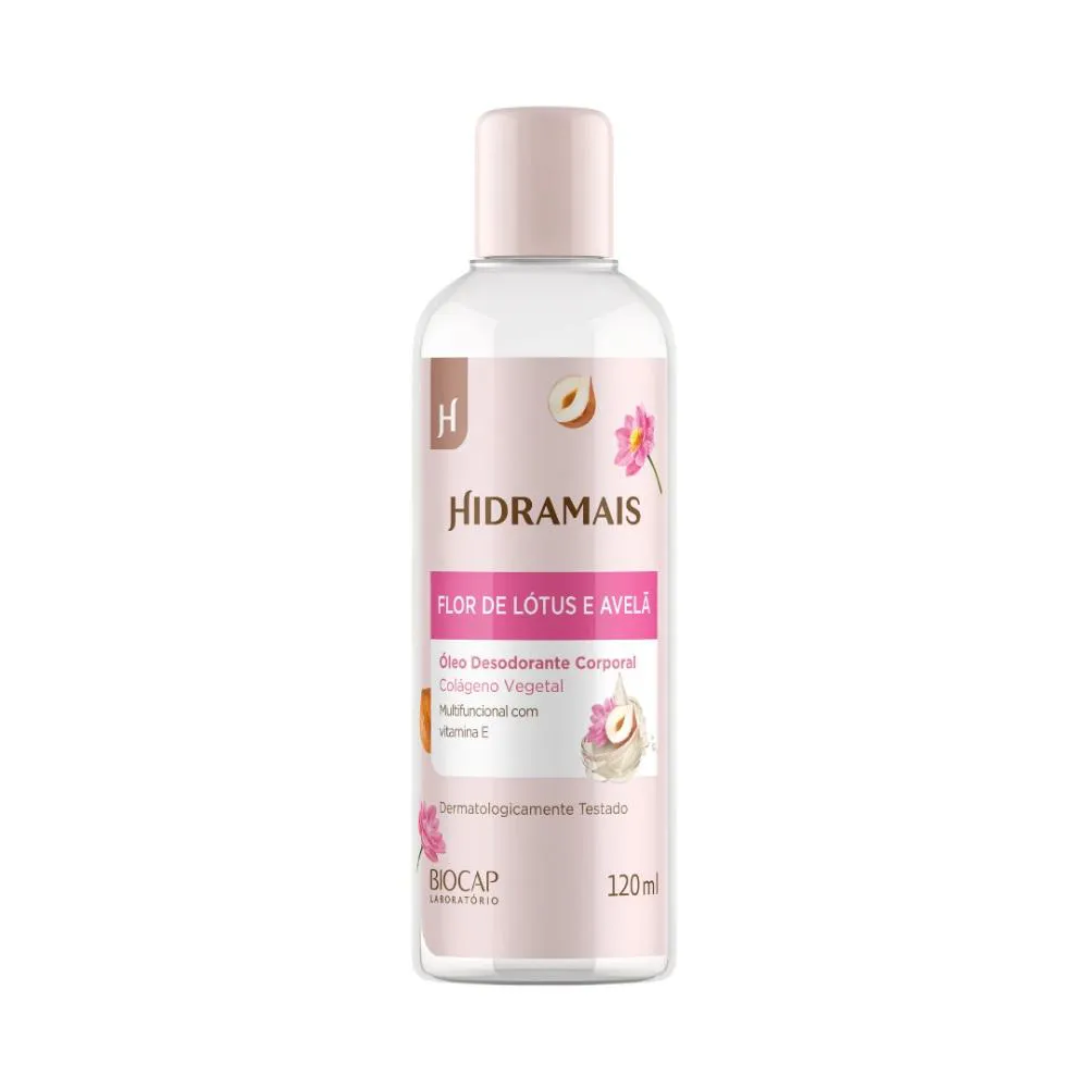 ÓLEO CORPORAL FLOR DE LóTUS E AVELã 120ML HIDRAMAIS