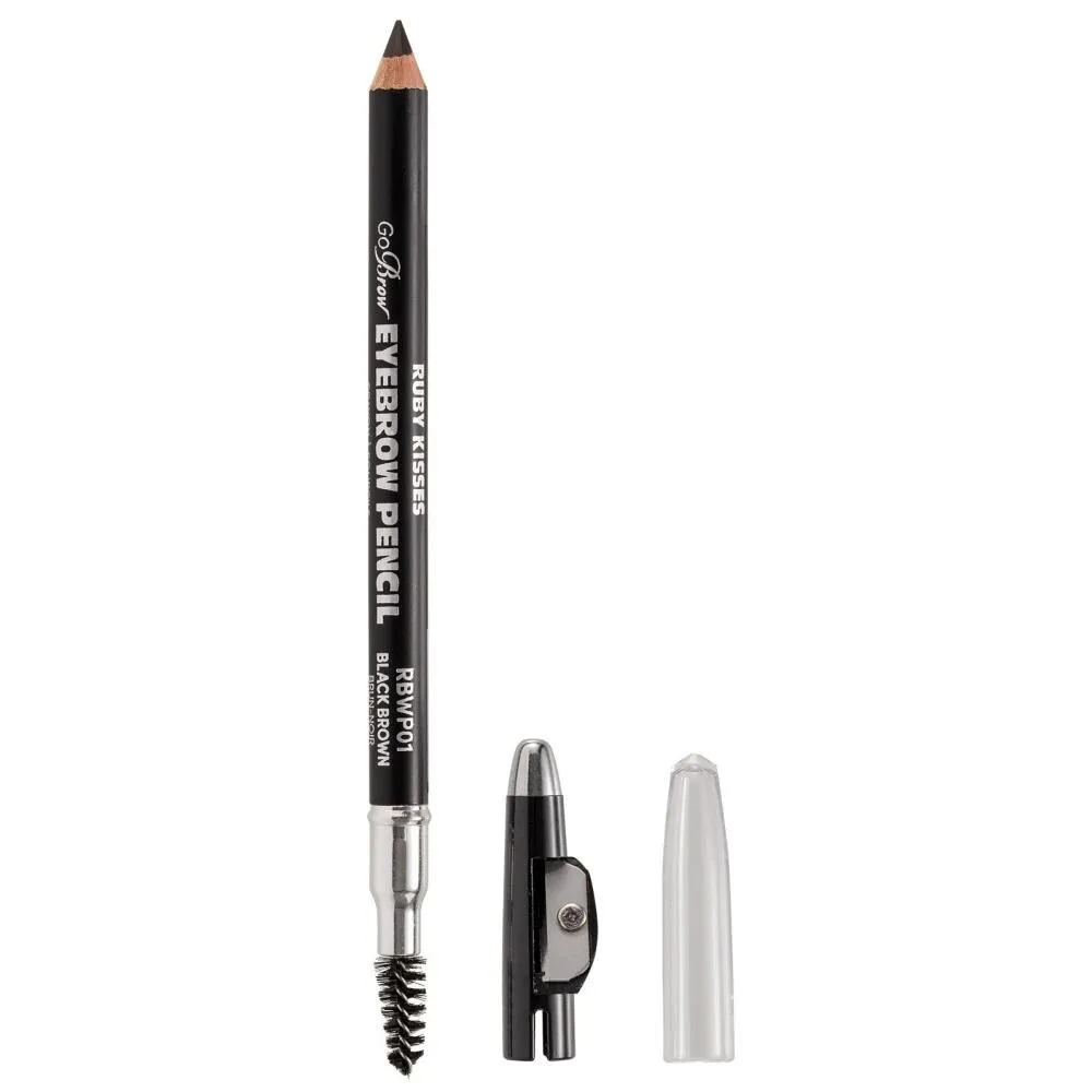 LAPIS SOBRANCELHA 2 EM 1 GO BROW BLACK BROWN RUBY KISSES