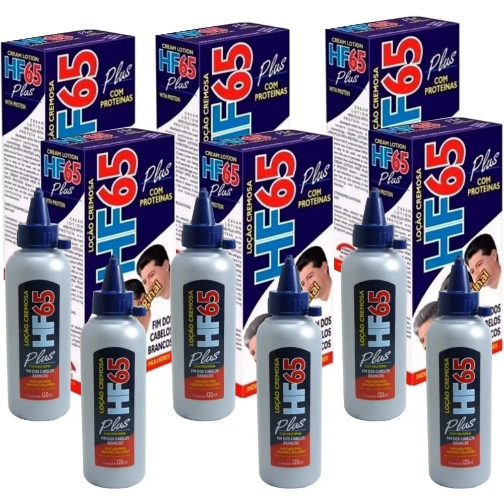 6UN LOçãO RESTAURADORA CREMOSA HF65 PLUS UNISSEX 120ML