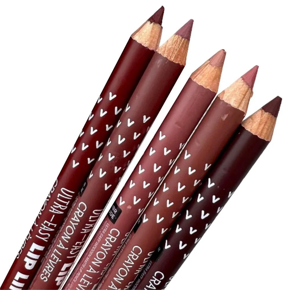 5 LAPIS CONTORNO LABIAL MATTE DE MADEIRA EASY RUBY KISSES
