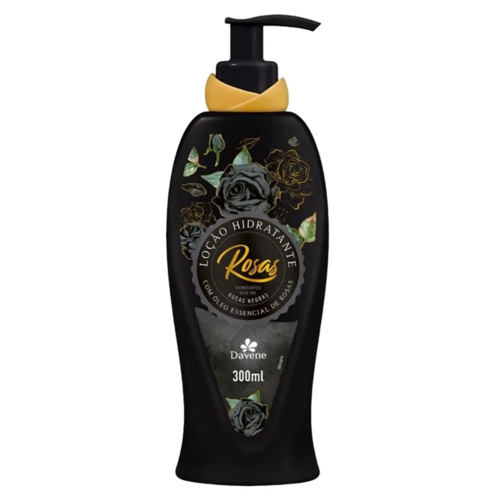 LOçãO HIDRATANTE CORPORAL ROSAS NEGRAS 300ML DAVENE
