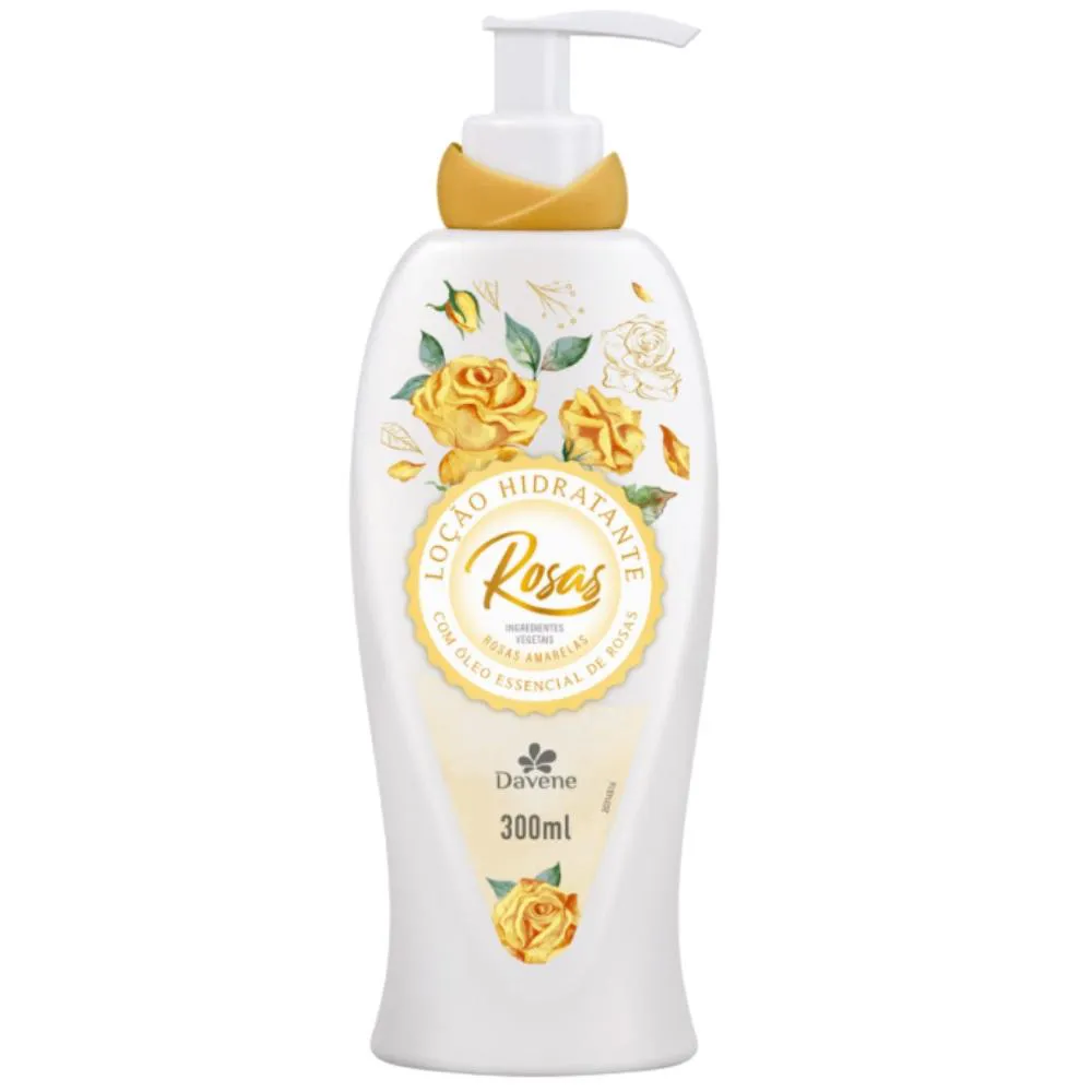 LOçãO HIDRATANTE CORPORAL ROSAS AMARELAS 300ML DAVENE
