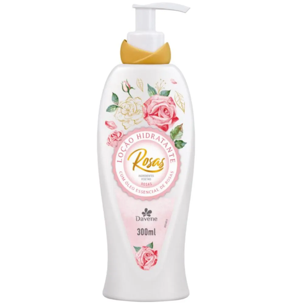 LOçãO HIDRATANTE CORPORAL ROSAS 300ML DAVENE