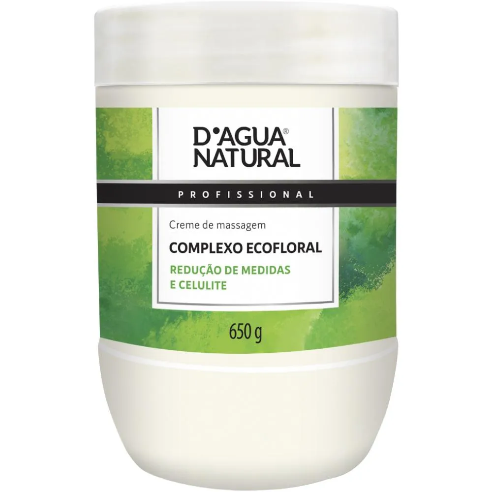 Creme de Massagem Anticelulite Ecofloral 650g D'Agua Natural